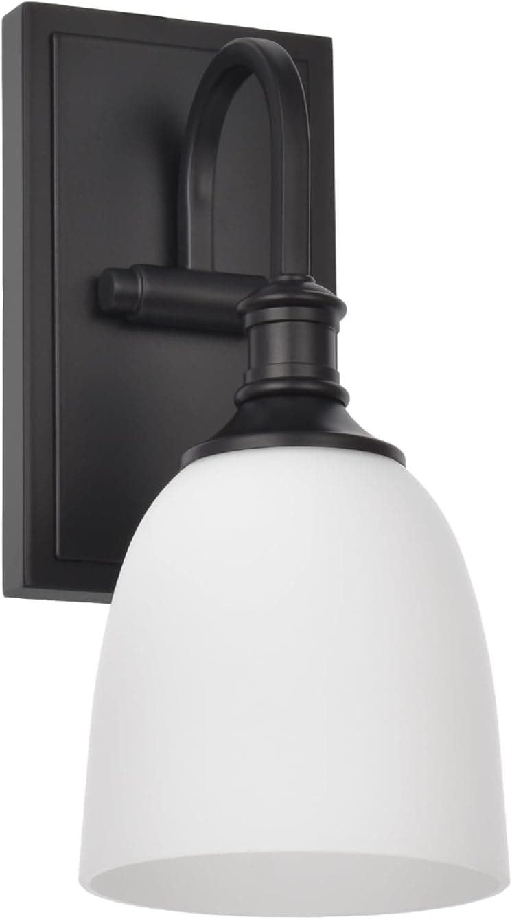 1-Light Black Vintage Wall Sconce, Wall Lighting