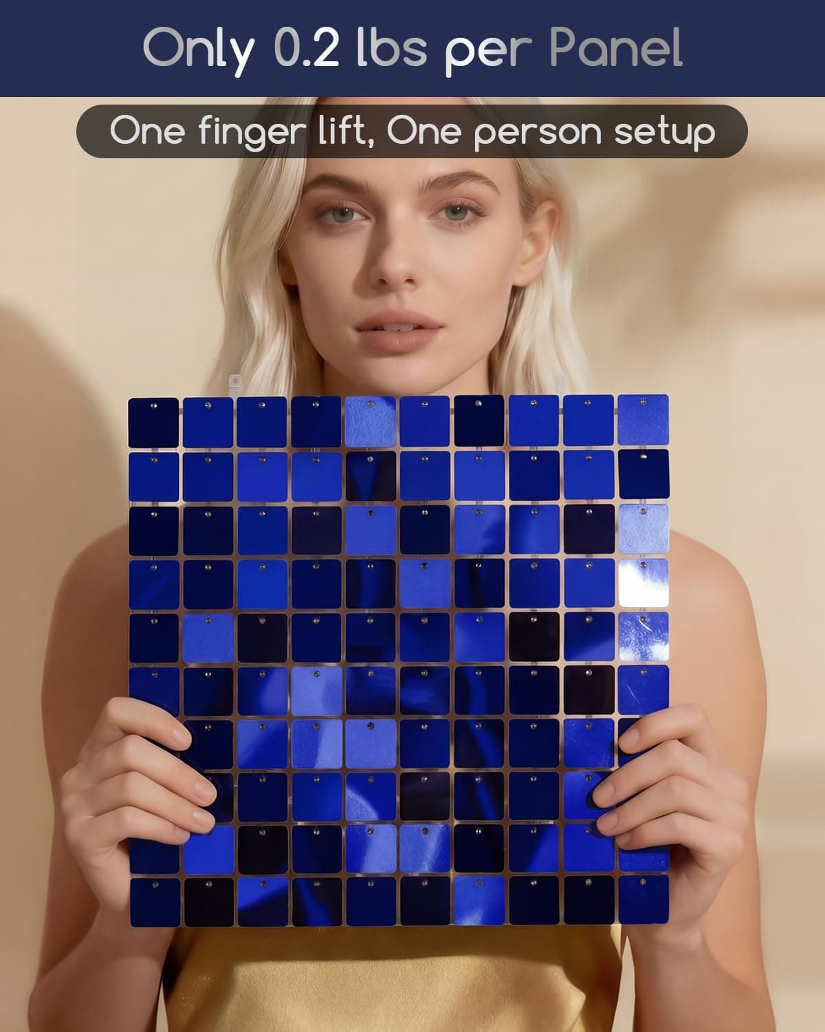 Shimmer Wall Backdrop, 24 Panels, Blue