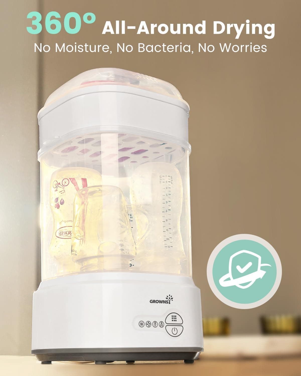 Compact Baby Bottle Sterilizer and Dryer