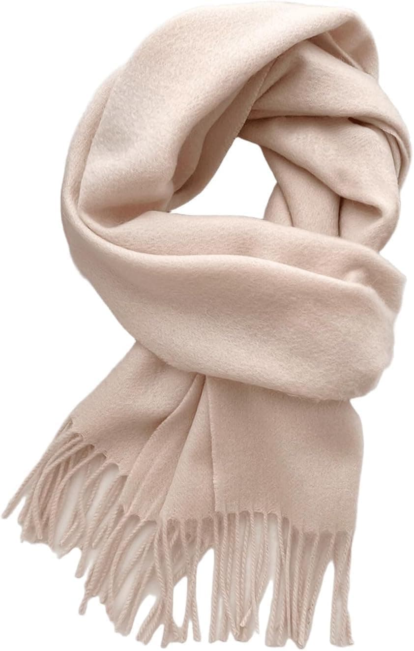Unisex Chunky Winter Scarf, Oversized Shawl Wrap, Solid Color