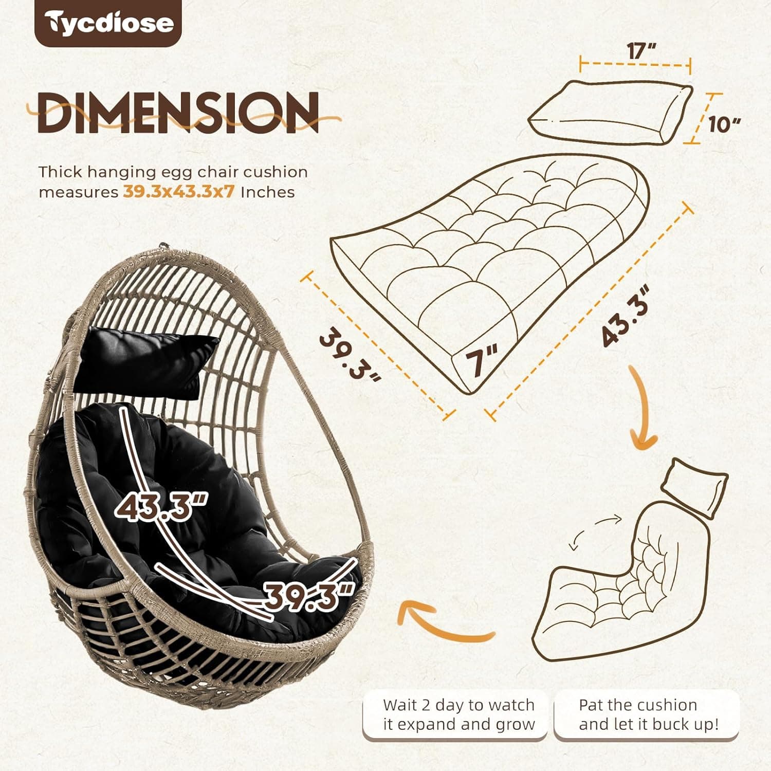 Outdoor Hanging Egg Chair Cushion Replacement