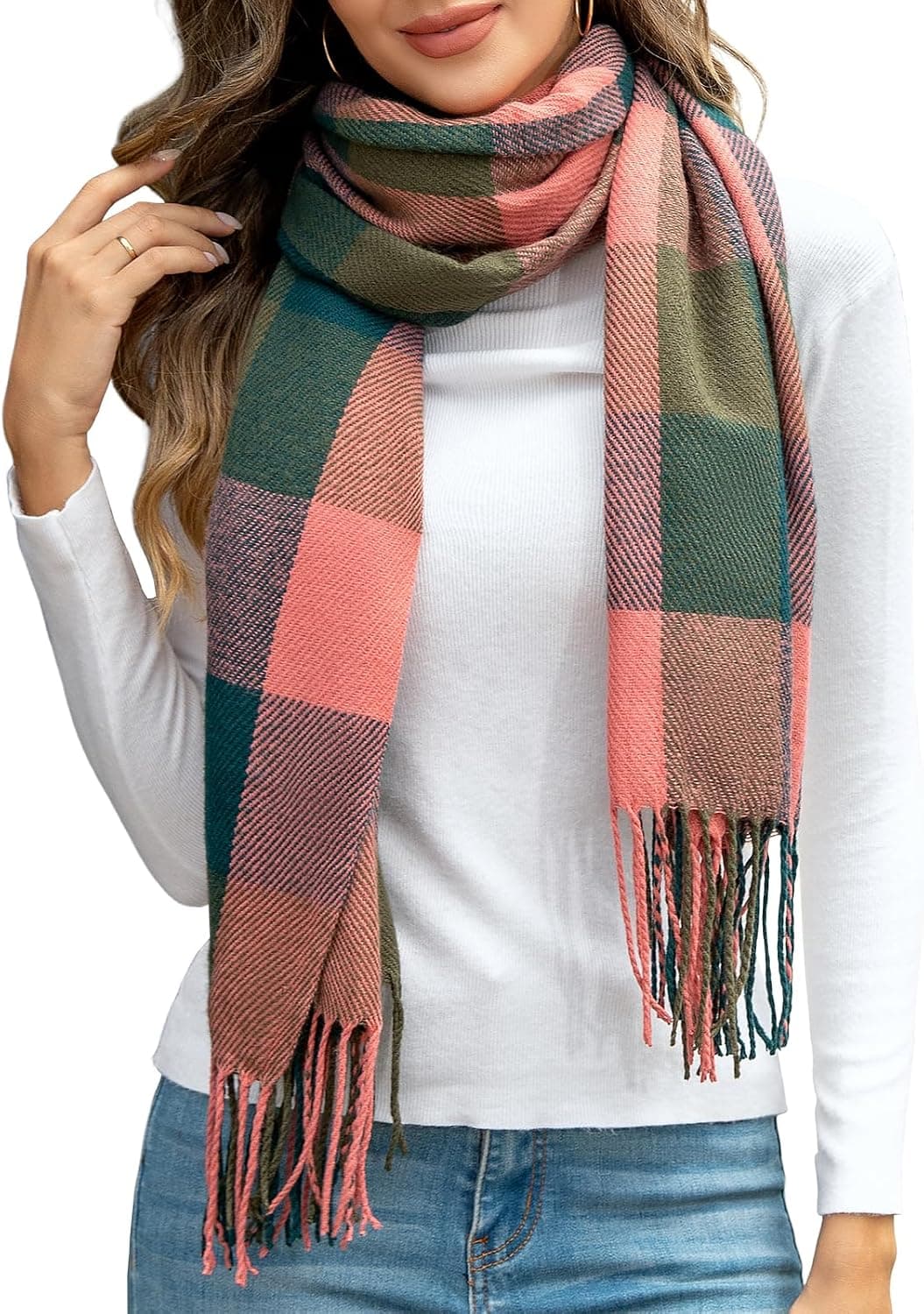 Women's Tartan Plaid Winter Scarf
