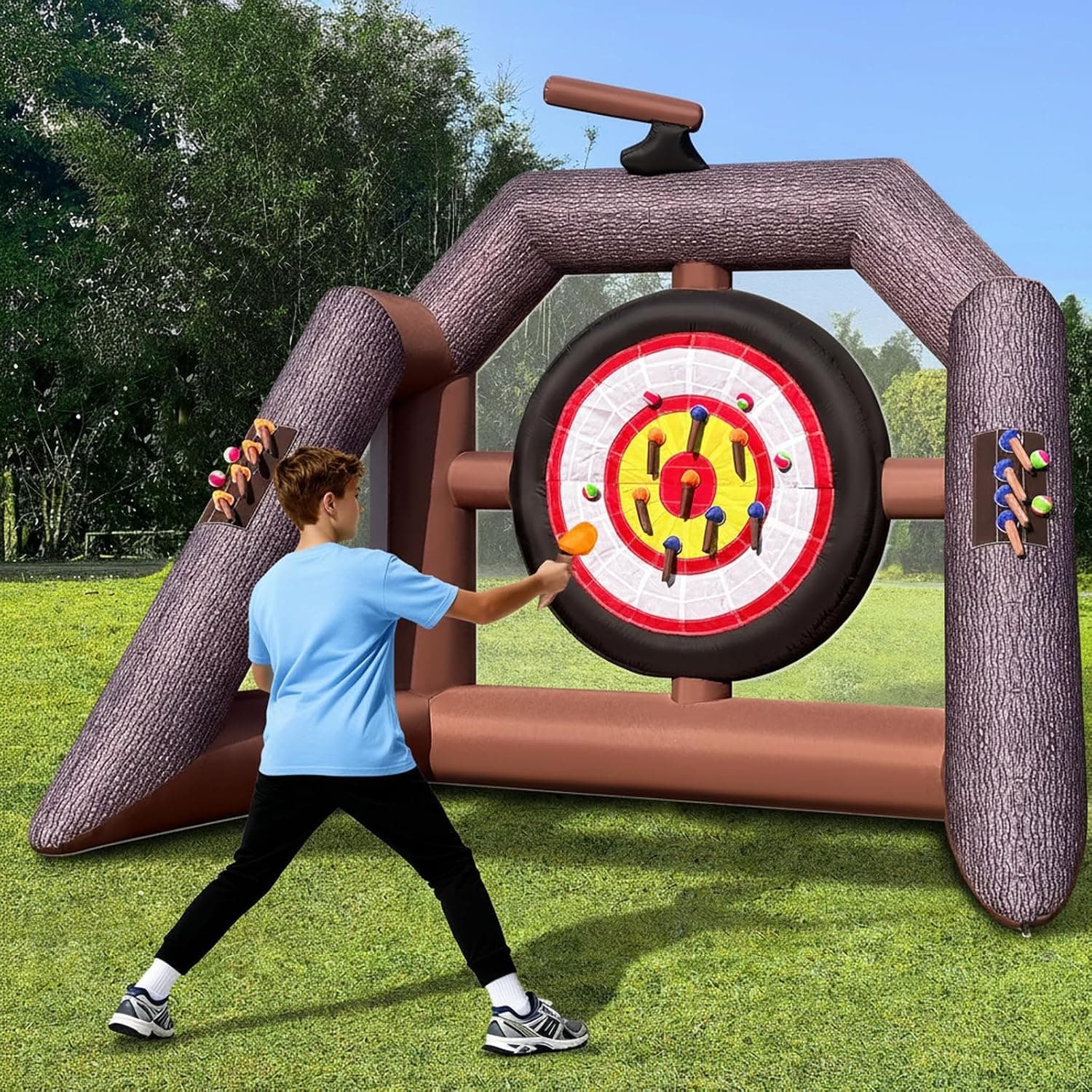 Inflatable Axe Throwing Game, Giant Backyard Target (10ft+)