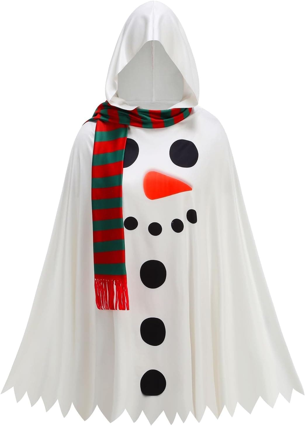 White Hooded Ghost Poncho Costume