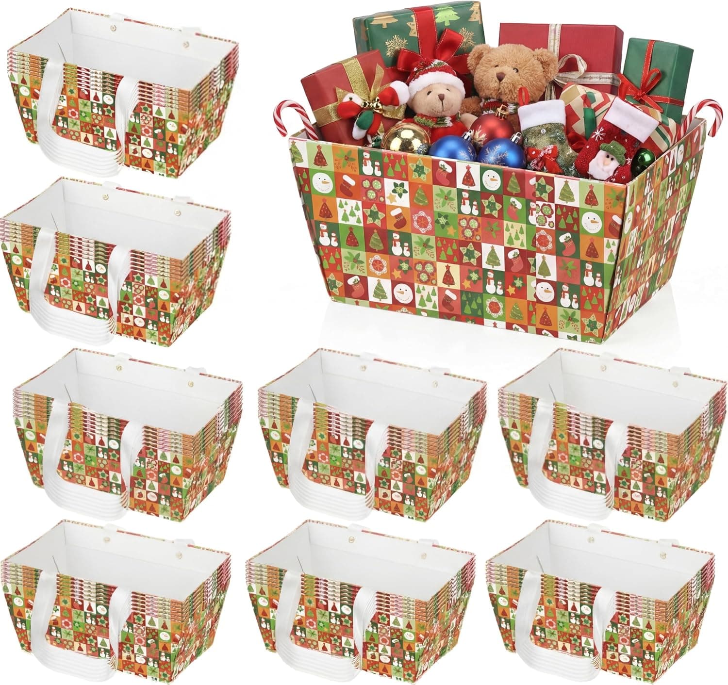 Empty Gift Baskets with Handles, DIY Party Kit, 48 Pcs