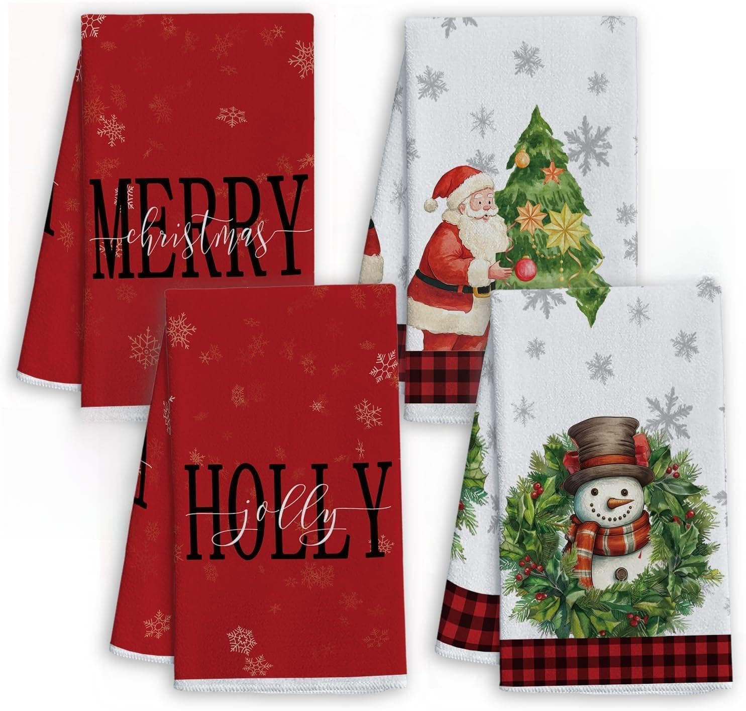 Christmas Towels, Lot of 6