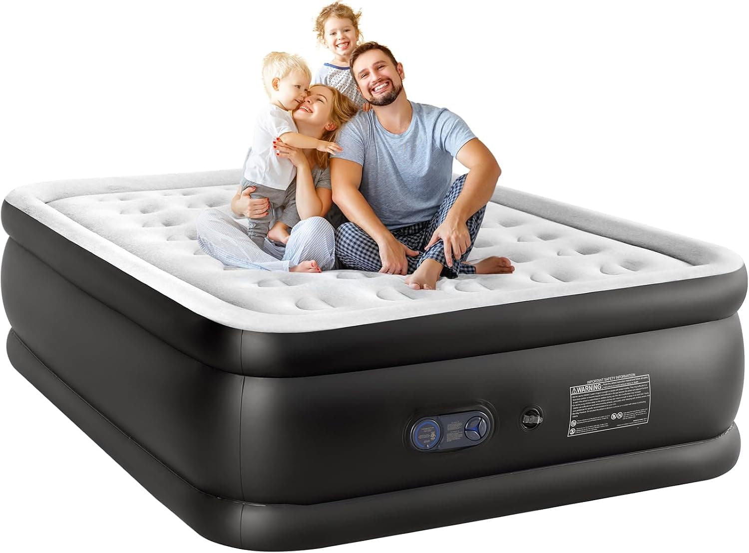 Queen Air Mattress with Built-in Pump, Blow Up Mattress