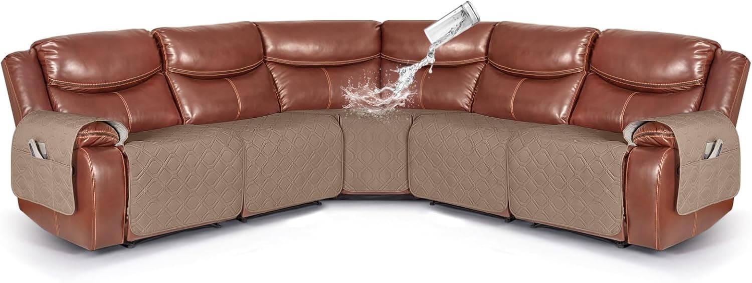Waterproof Recliner Sectional Couch Cover, 5-Seat