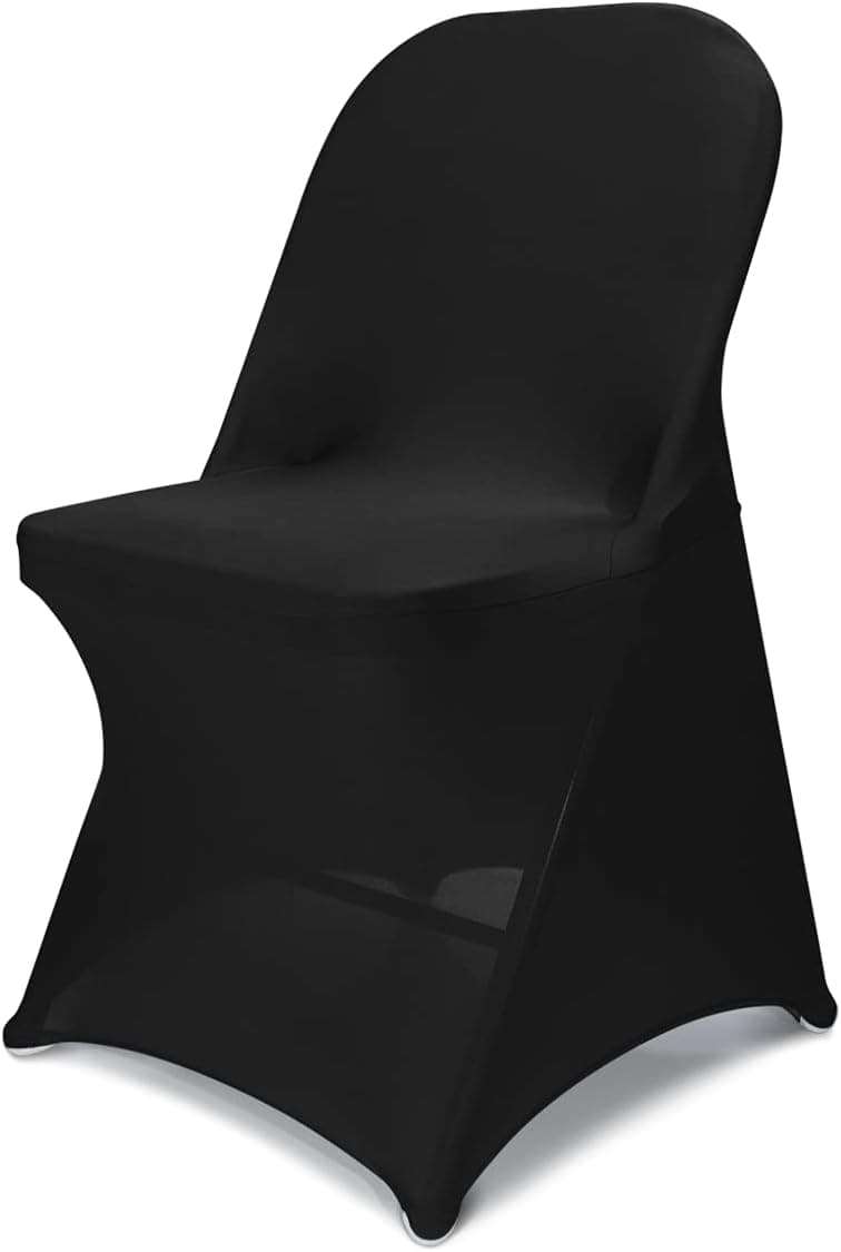 Spandex Folding Chair Covers, Black, 50 Pcs