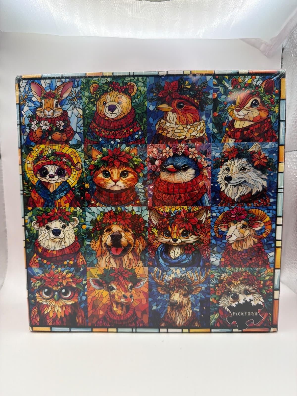 Stained Glass Puzzle Christmas Puzzles 1000 Pieces for Adults