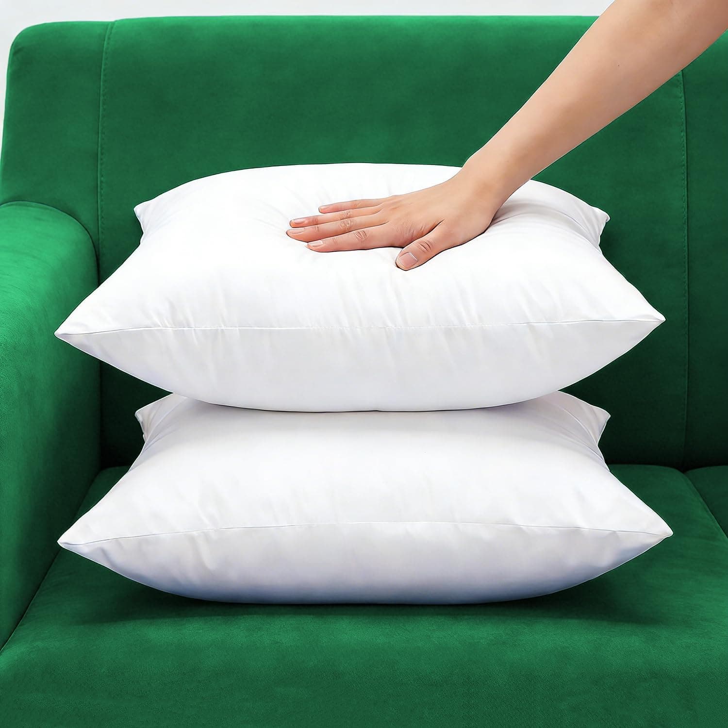 Cotton Throw Pillow Inserts, Set of 2