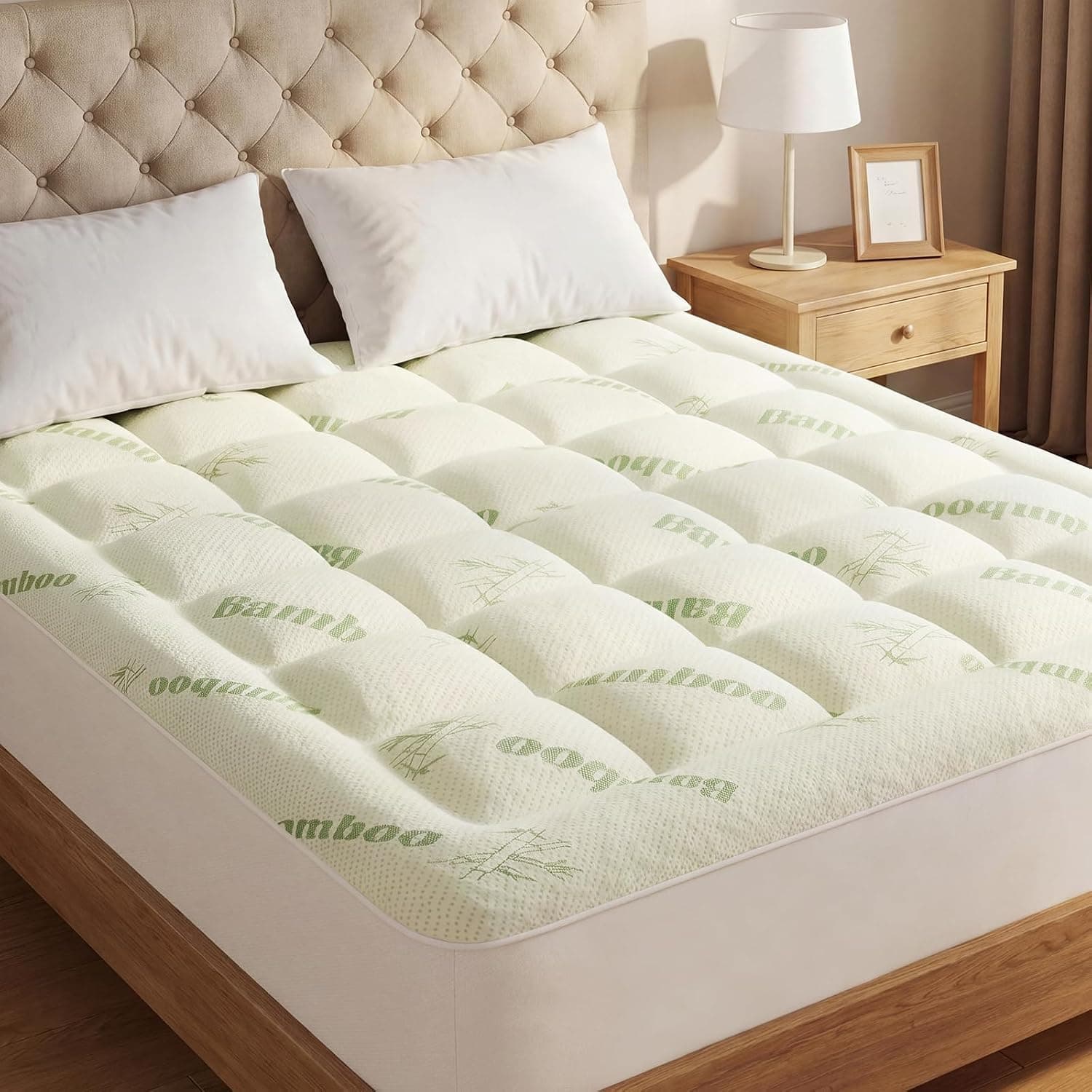 Twin Bamboo Viscose Cooling Mattress Topper