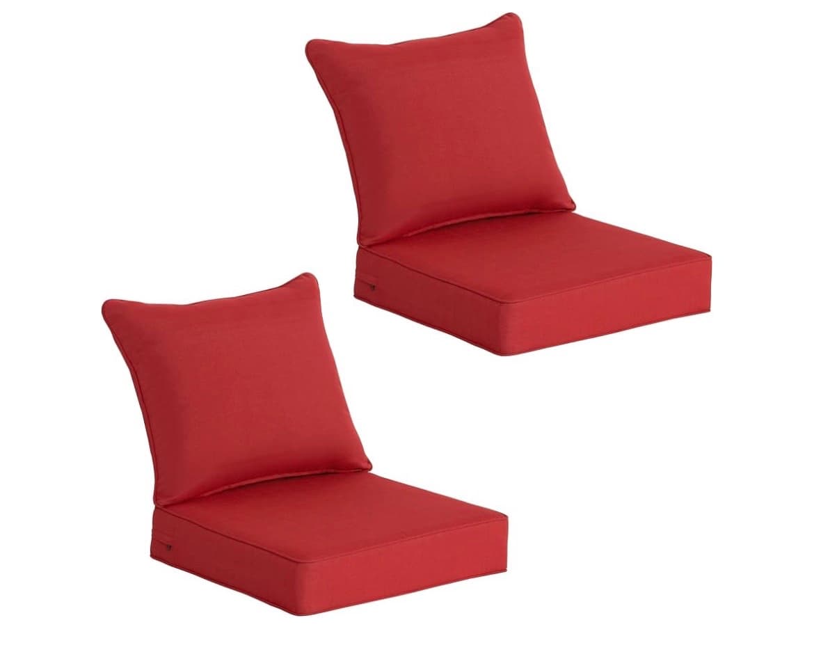 Patio Seat Cushions, 22x24x5.1 in, Set of 2