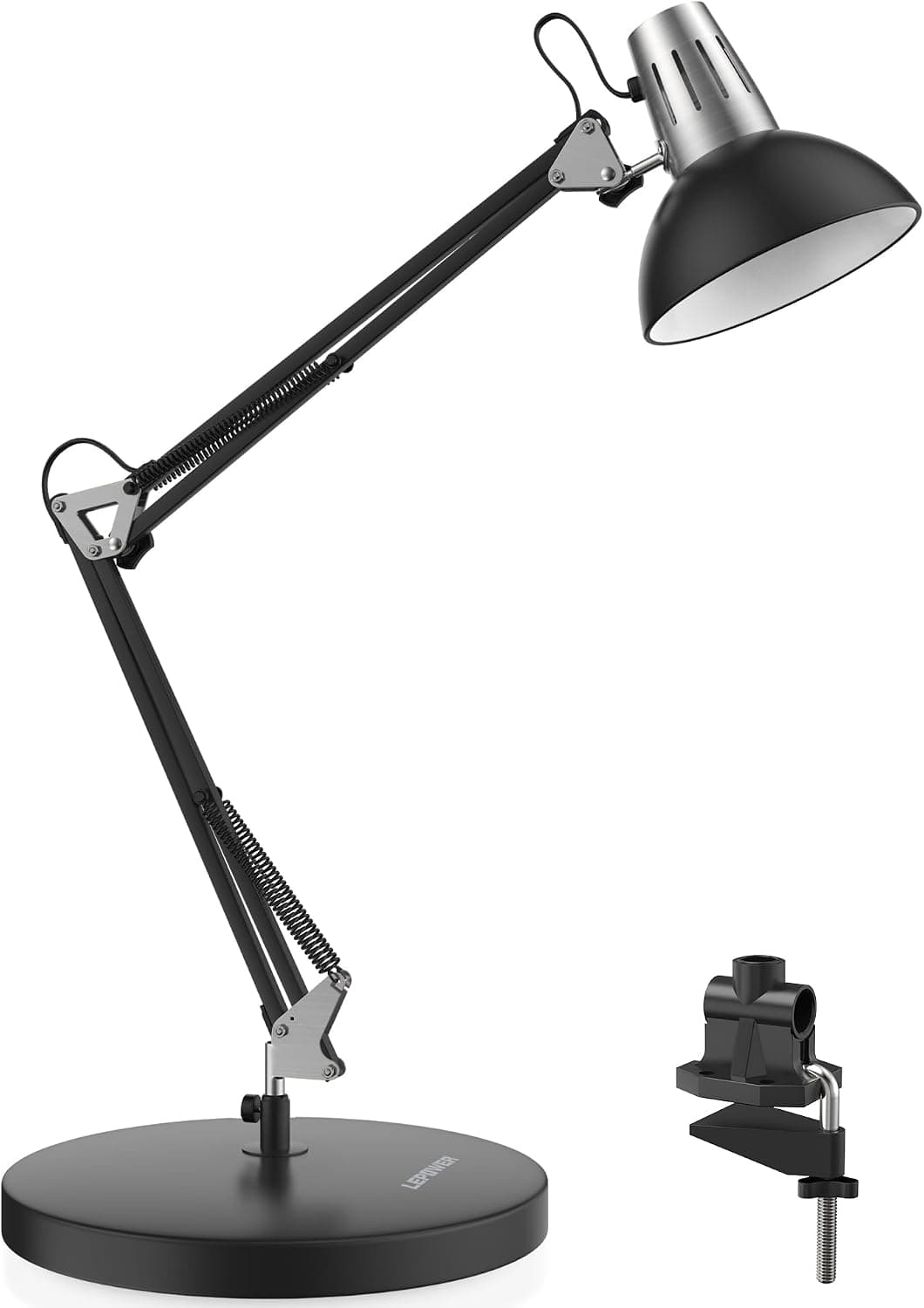 Metal Clamp Desk Lamp, Swing Arm
