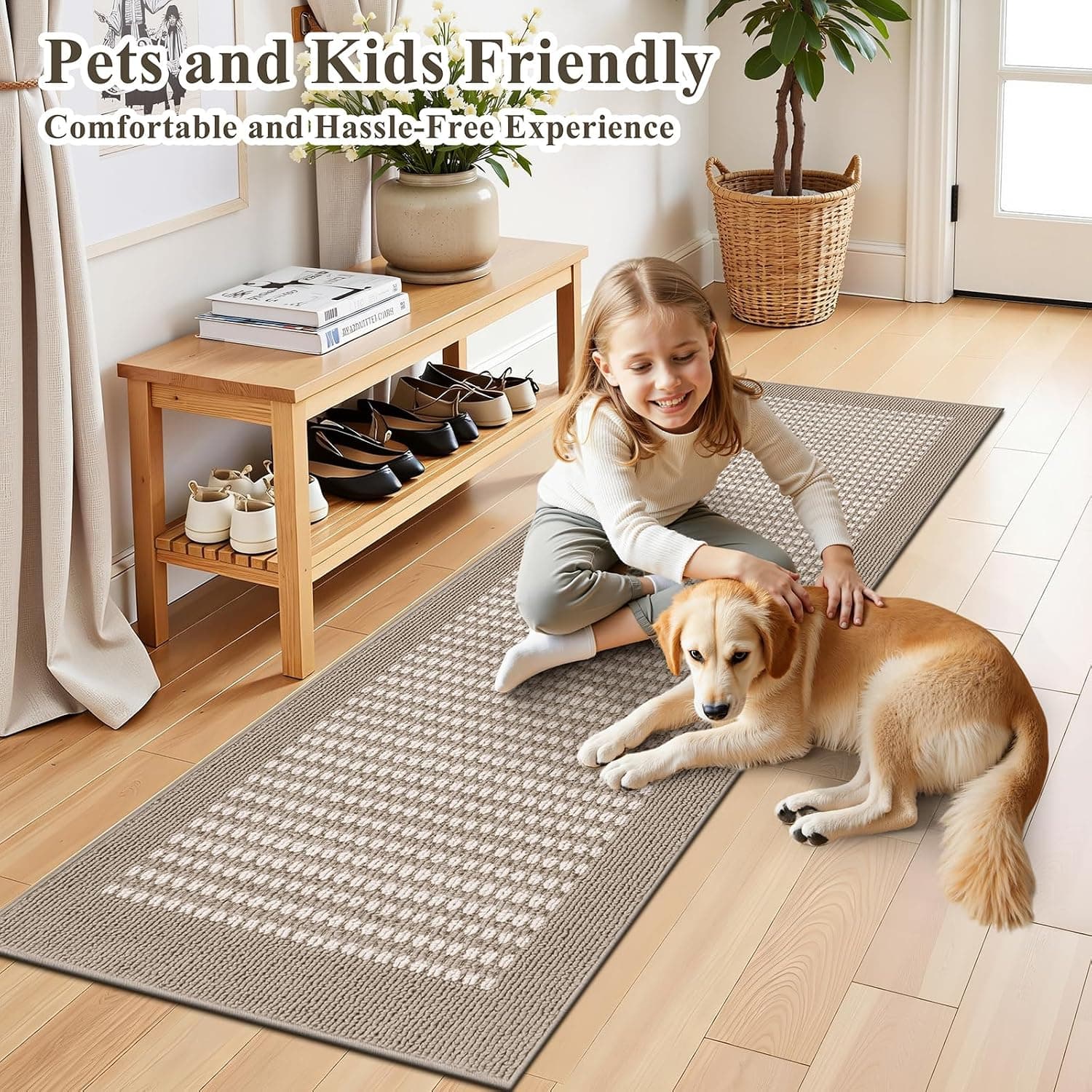 Non-Slip Laundry Room Runner Rug, 2'x6'