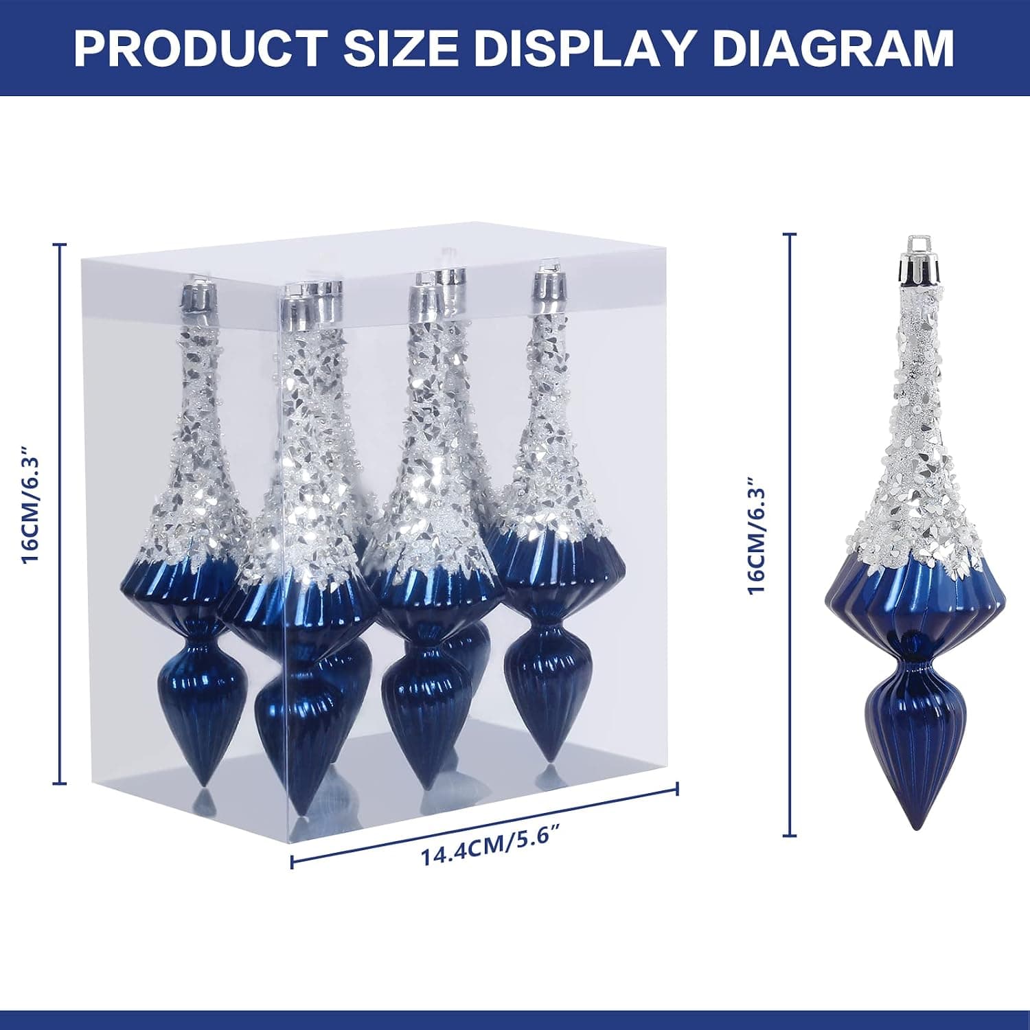 Christmas Ornaments Set, 3 Boxes, 18 Pcs