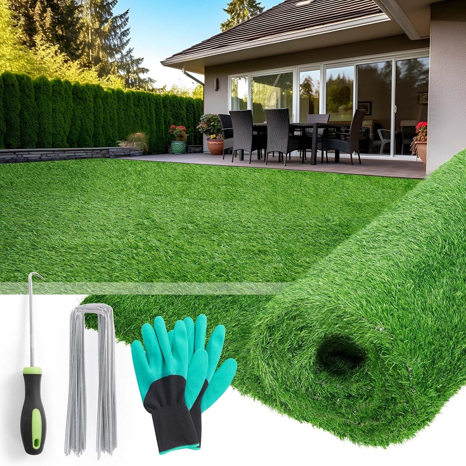 Artificial Grass Turf Mat, 4x6ft