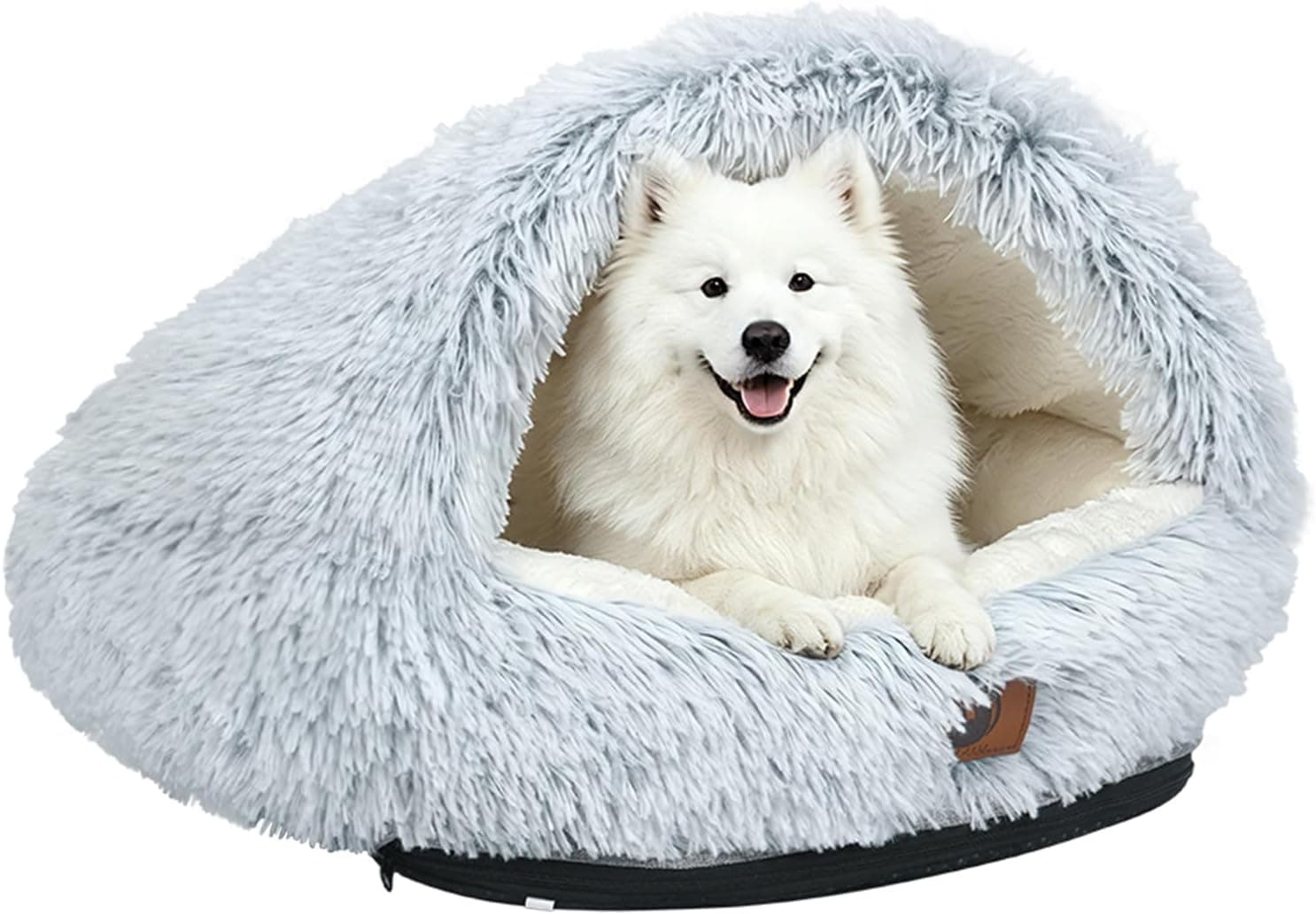 Covered Cat Bed Cave, Grey, Medium