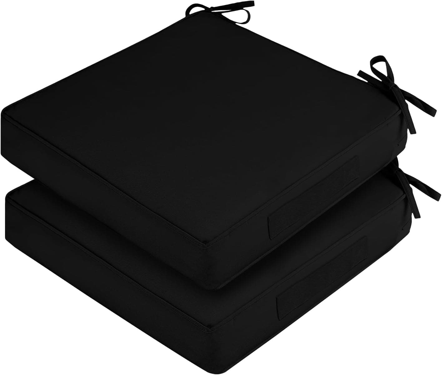 Outdoor Chair Cushions, Black, 19 x 19