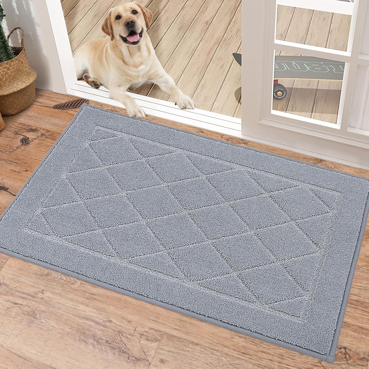 Dirt Trapper Door Mat, 20" x 32", Grey