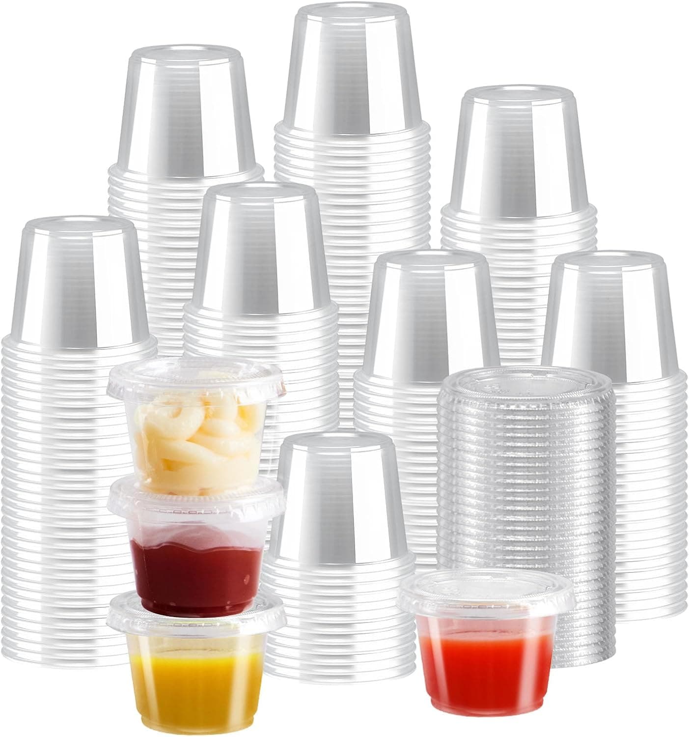 1 oz Jello Shot Cups with Lids, 500 Pack