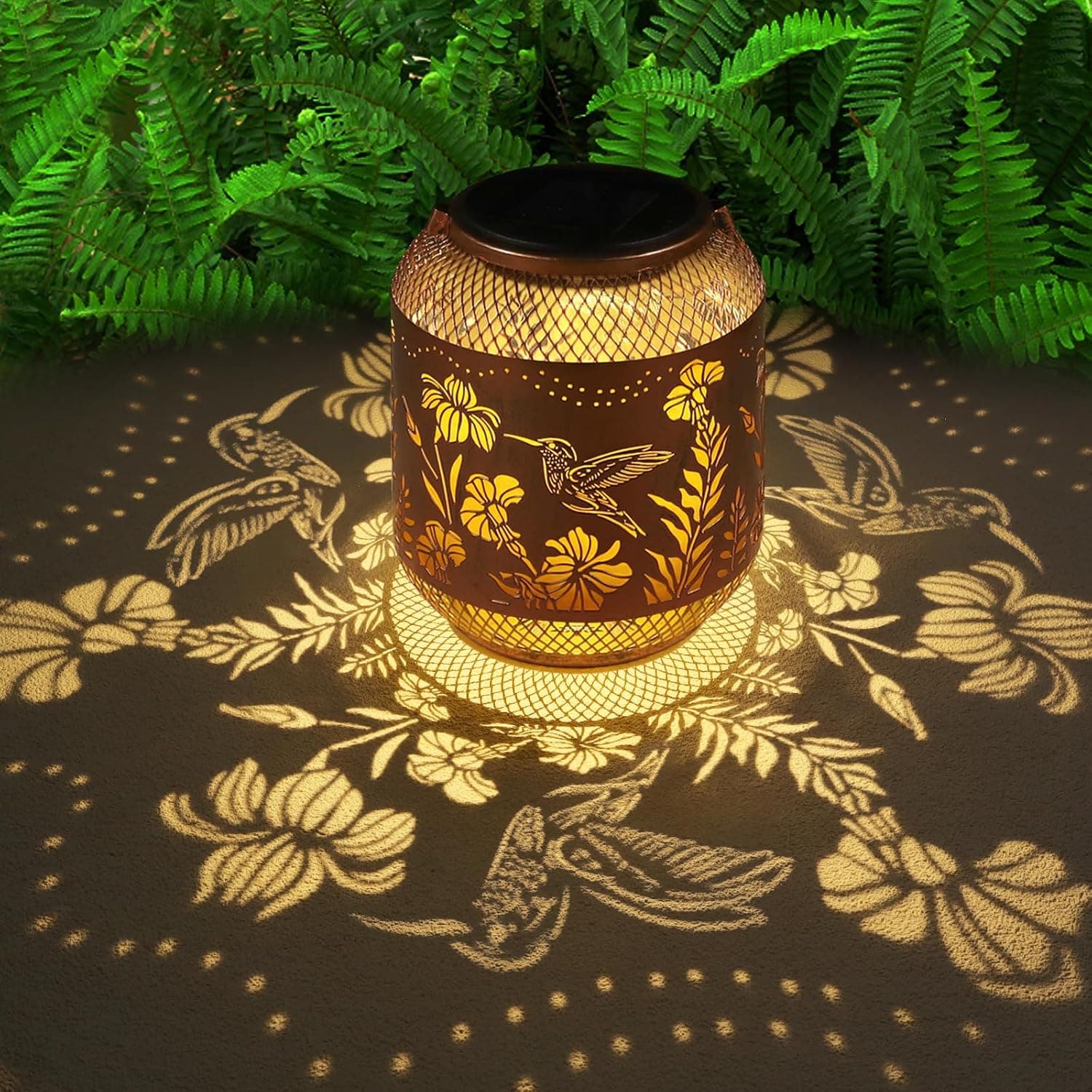 Hummingbird Solar Lantern, Hanging LED Garden Light