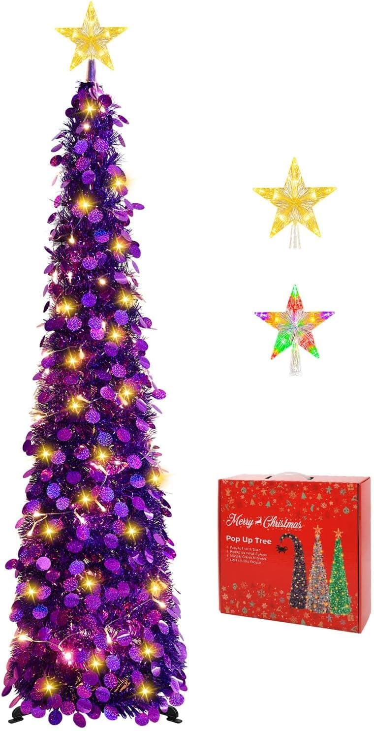 5FT Pop-Up Christmas Tree with Lighted Star
