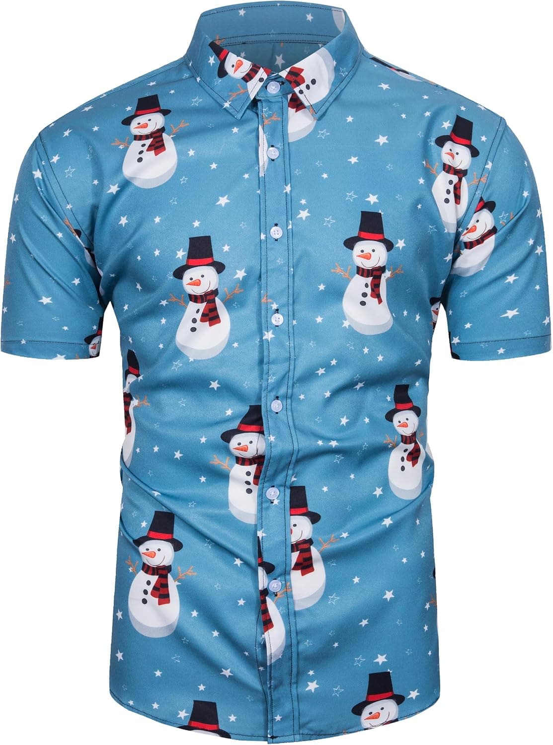 Men's Ugly Christmas Hawaiian Shirt, Short Sleeve