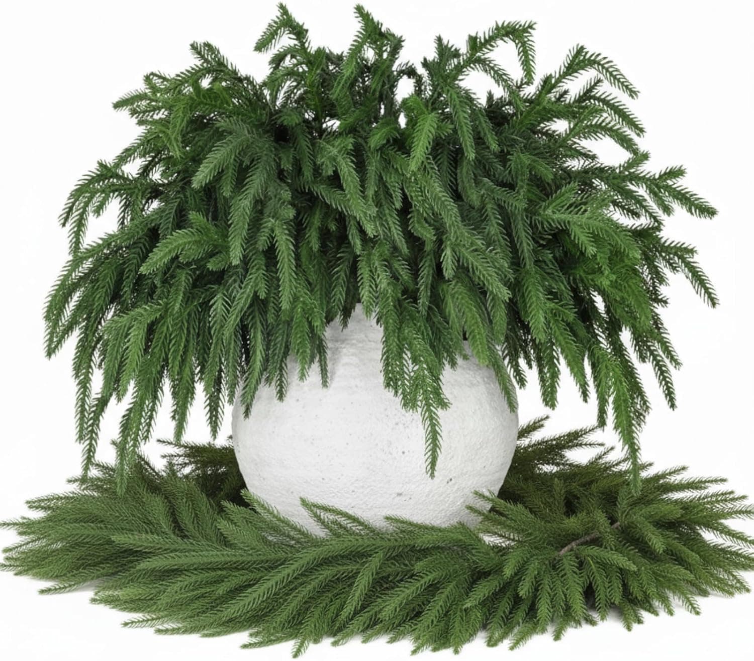 Norfolk Pine Branches & Garland Set, 13 Pcs