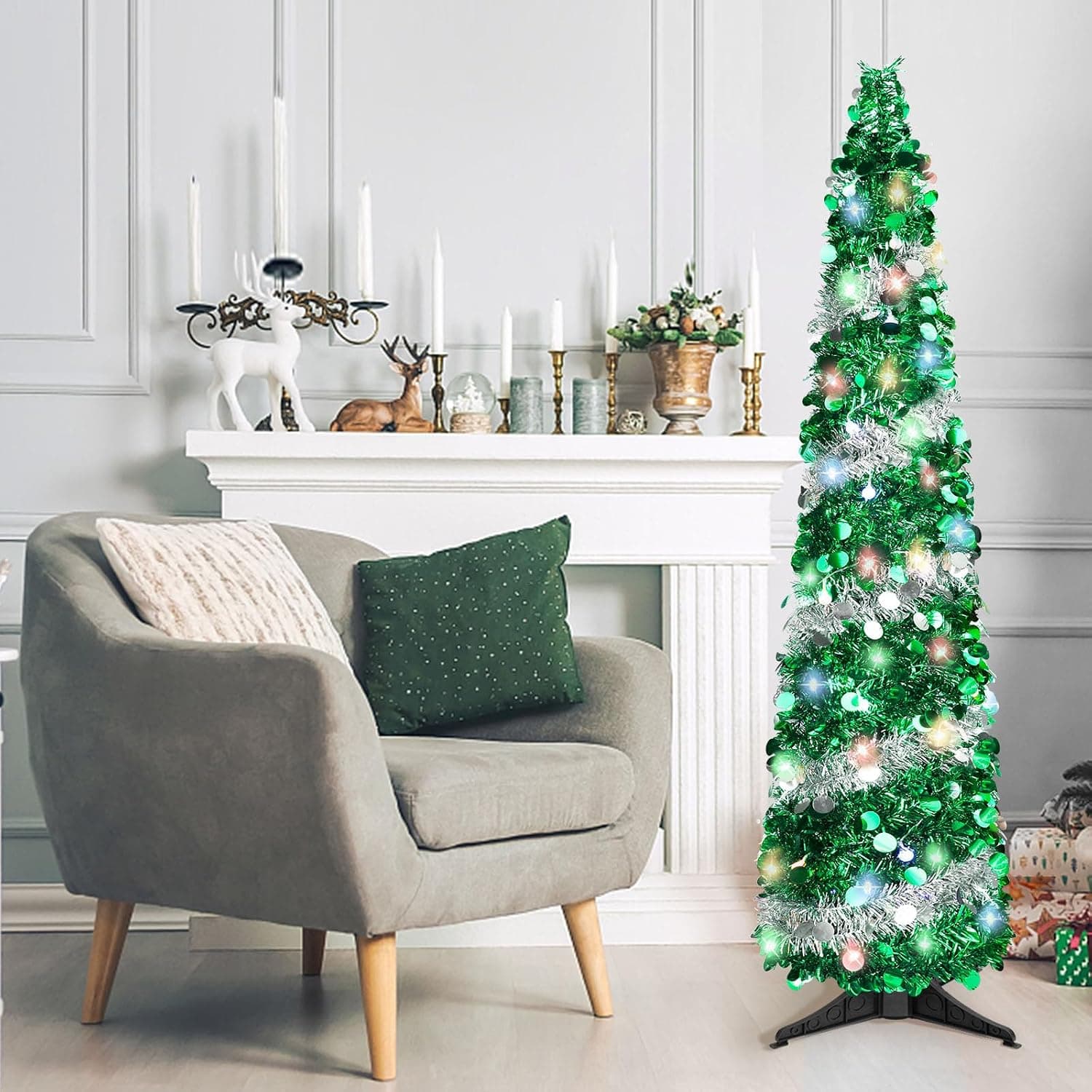 5FT Pop-Up Christmas Tree with 90 Lights