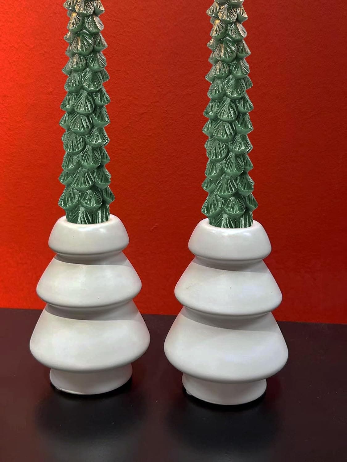 Christmas Tree Candlestick Holders, Table Centerpiece Set