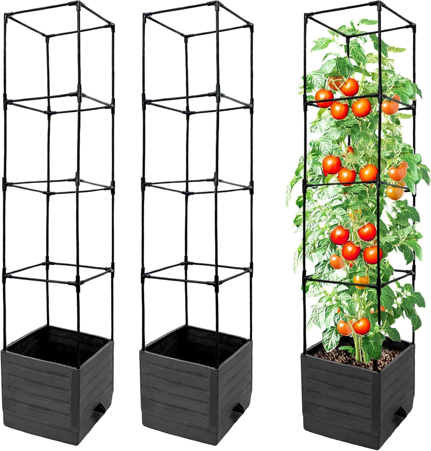 Self-Watering Tomato Planter with Trellis, 57", 2 Pack