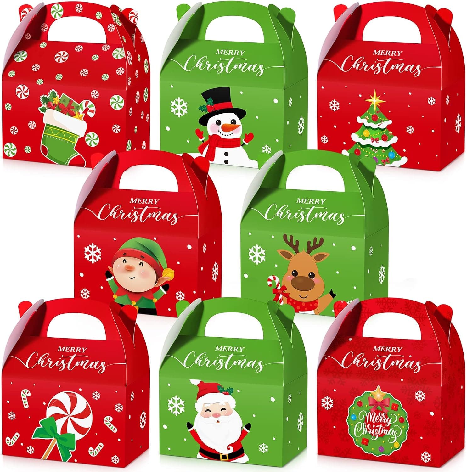 Christmas Cookie & Candy Treat Boxes, 24 Pcs