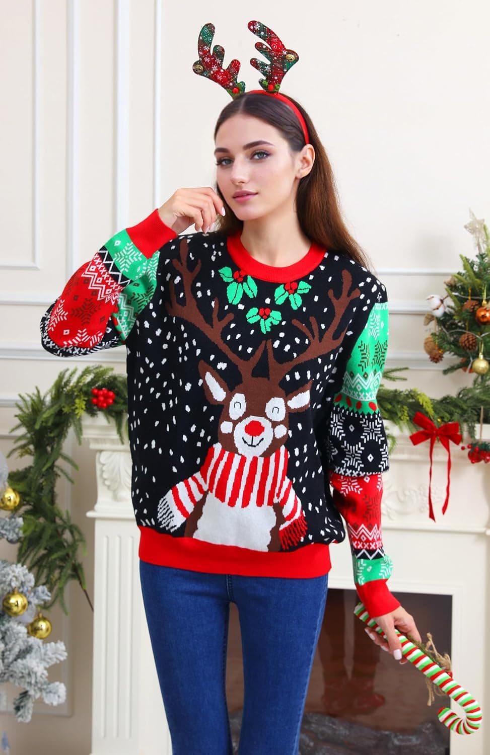 Unisex Funny Christmas Sweater, Knit Pullover