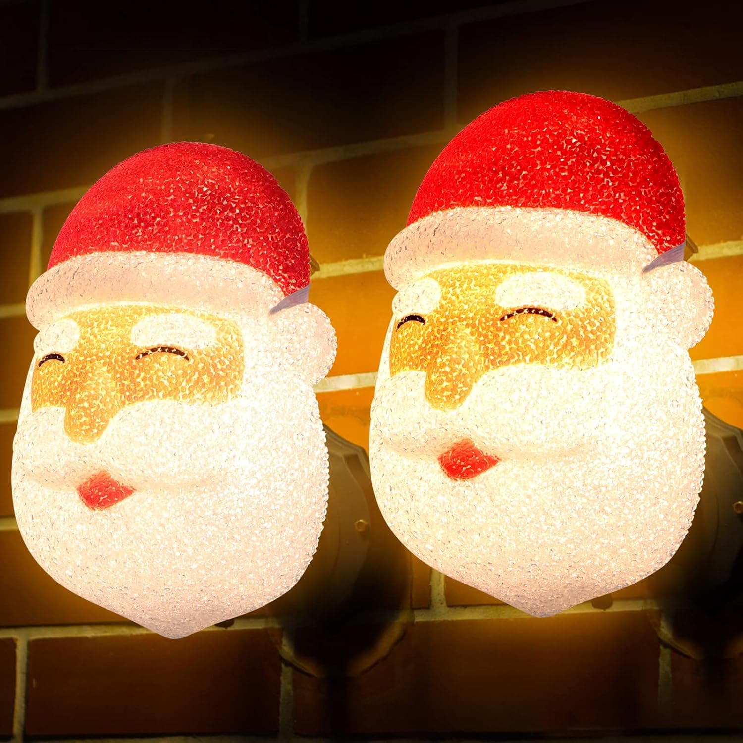 Santa Porch Light Covers, 2 Pcs