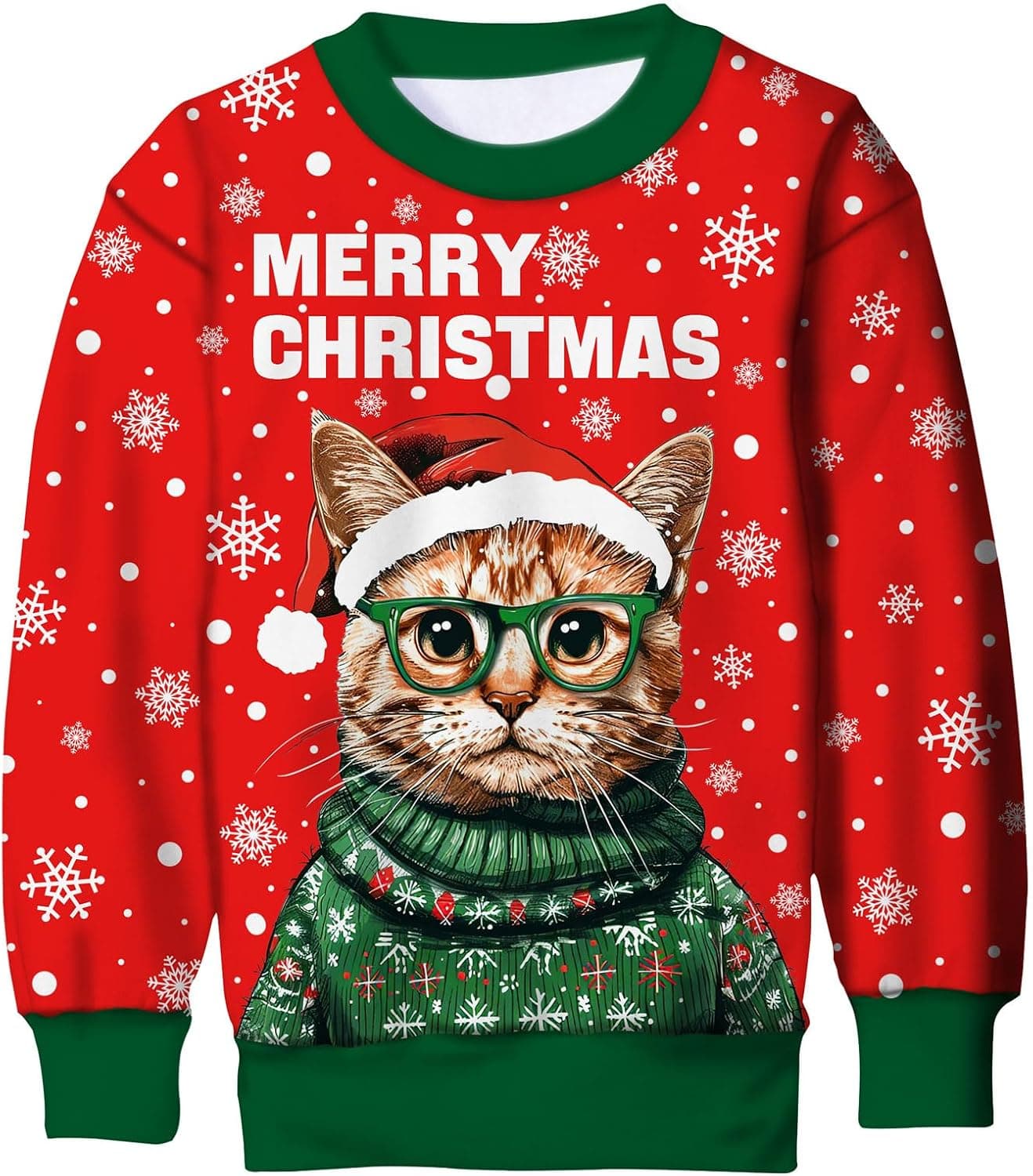 Kids' Ugly Christmas Fleece Sweatshirt, 4-16Y