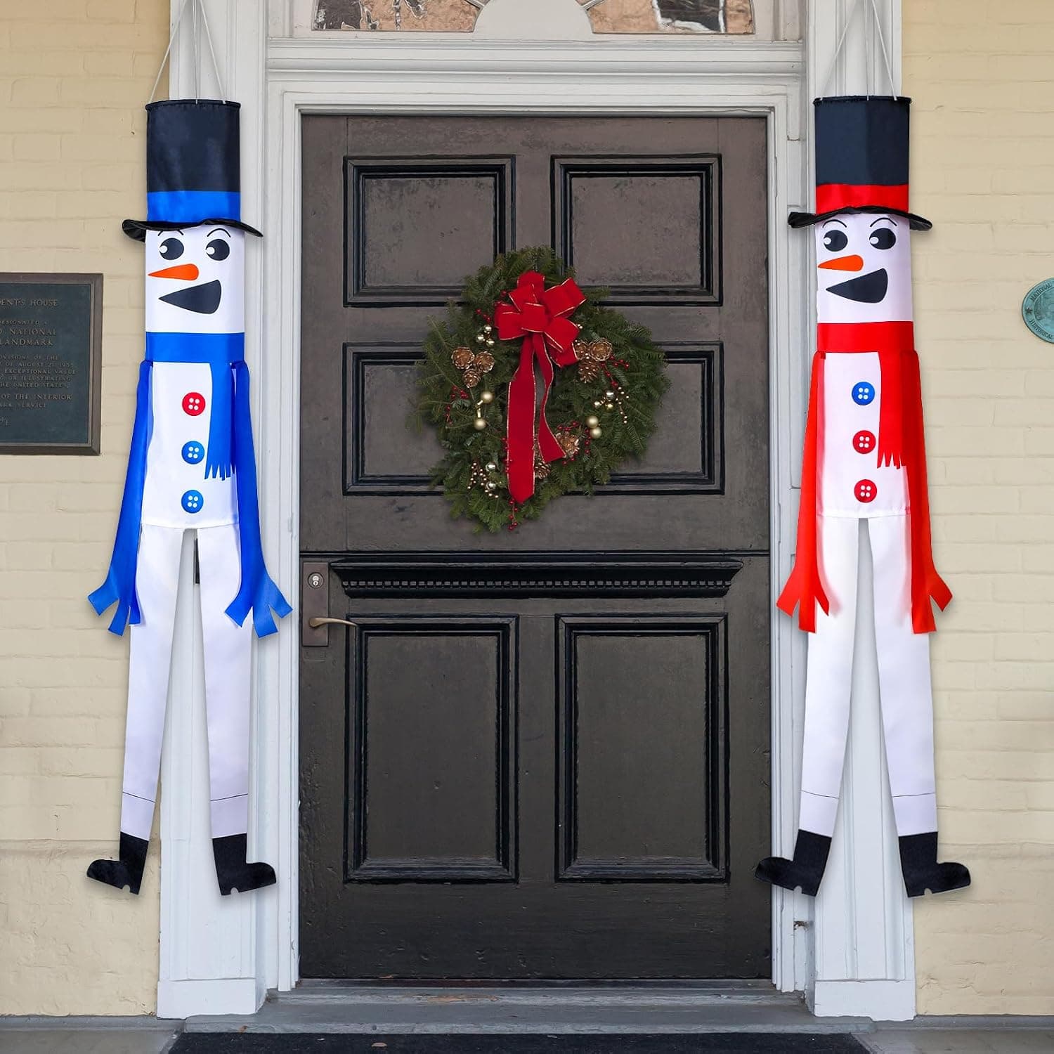 3D Snowman Windsocks, 45 Inch, 2 Pcs