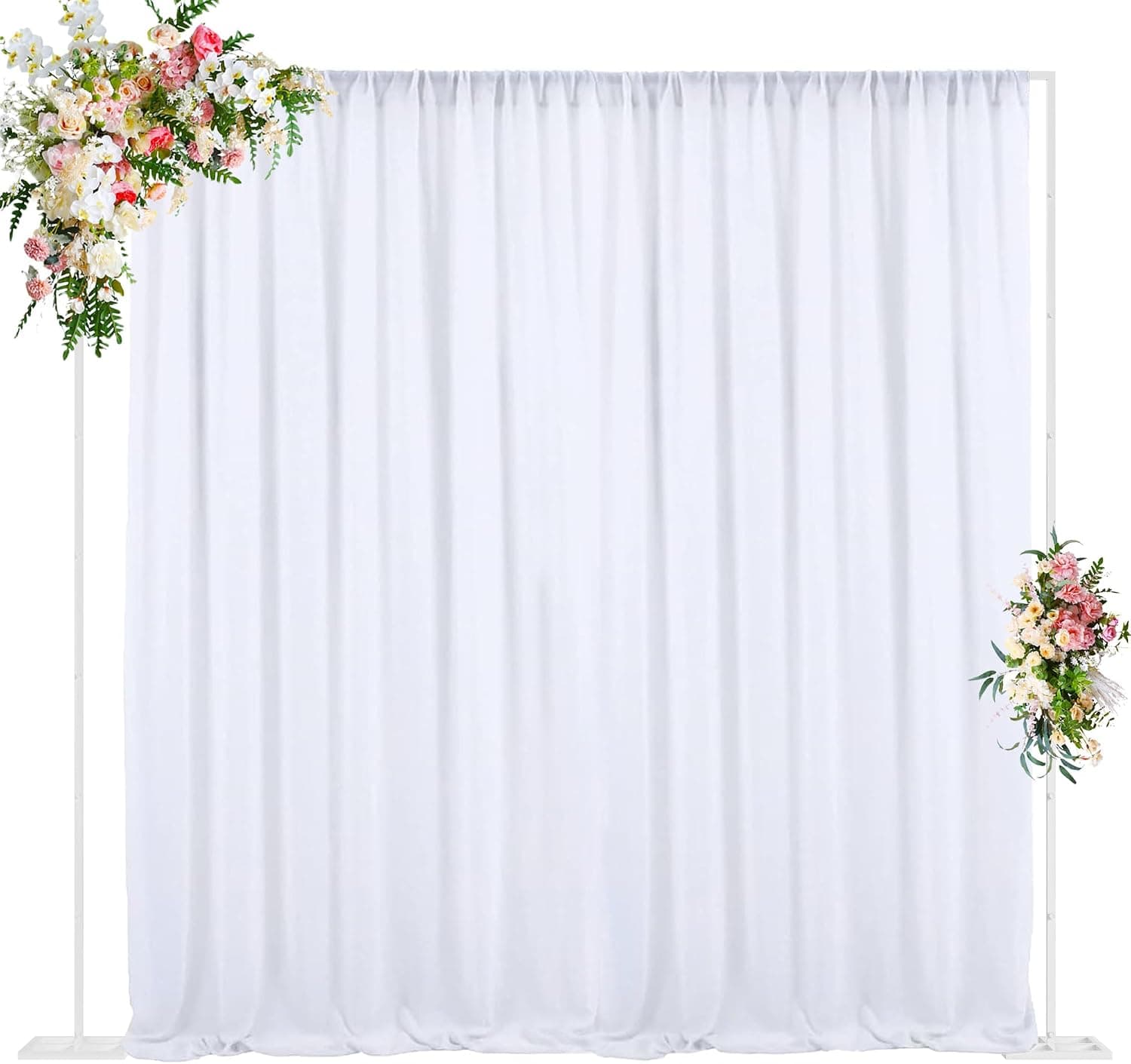 Backdrop Stand Pipe and Drape Kit, 10x10FT, White