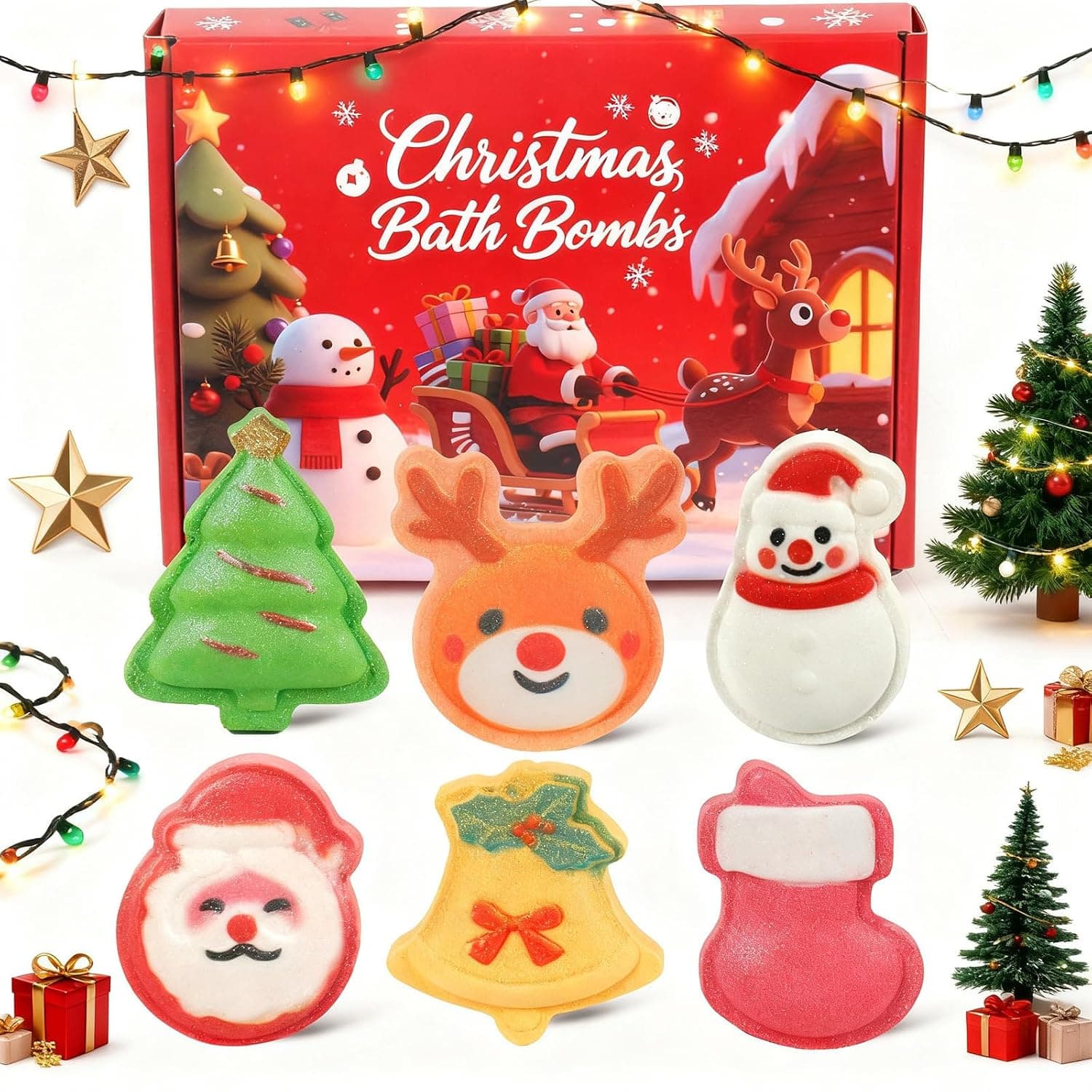 Kids' Christmas Bath Bombs, 2 Pack
