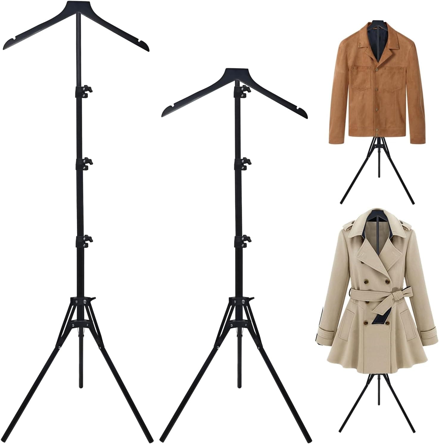 Adjustable Shirt Display Stand, Metal Torso, 2 Pack