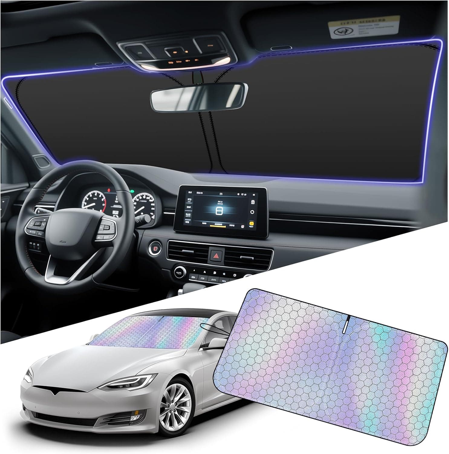 Car Windshield Sun Shade, 57.5" x 32.7"