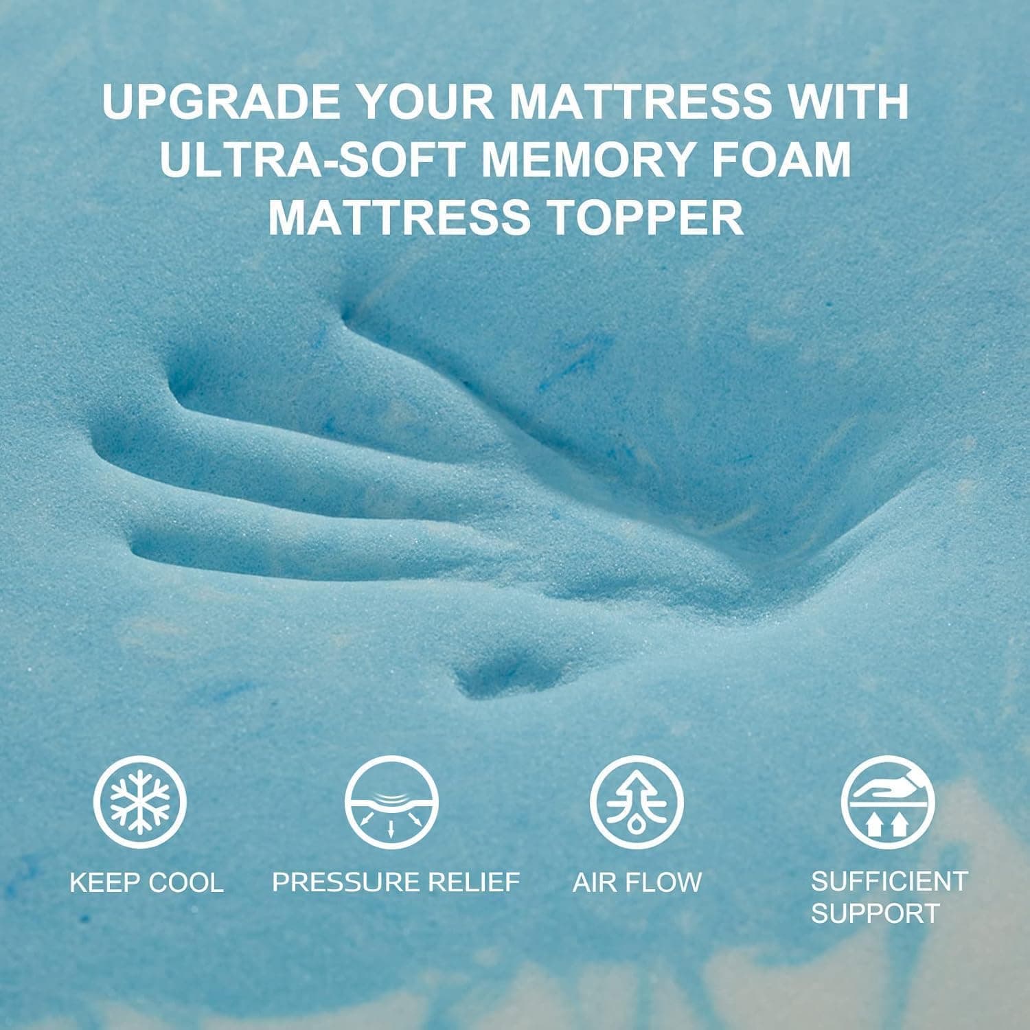 5-Zone Memory Foam Mattress Topper