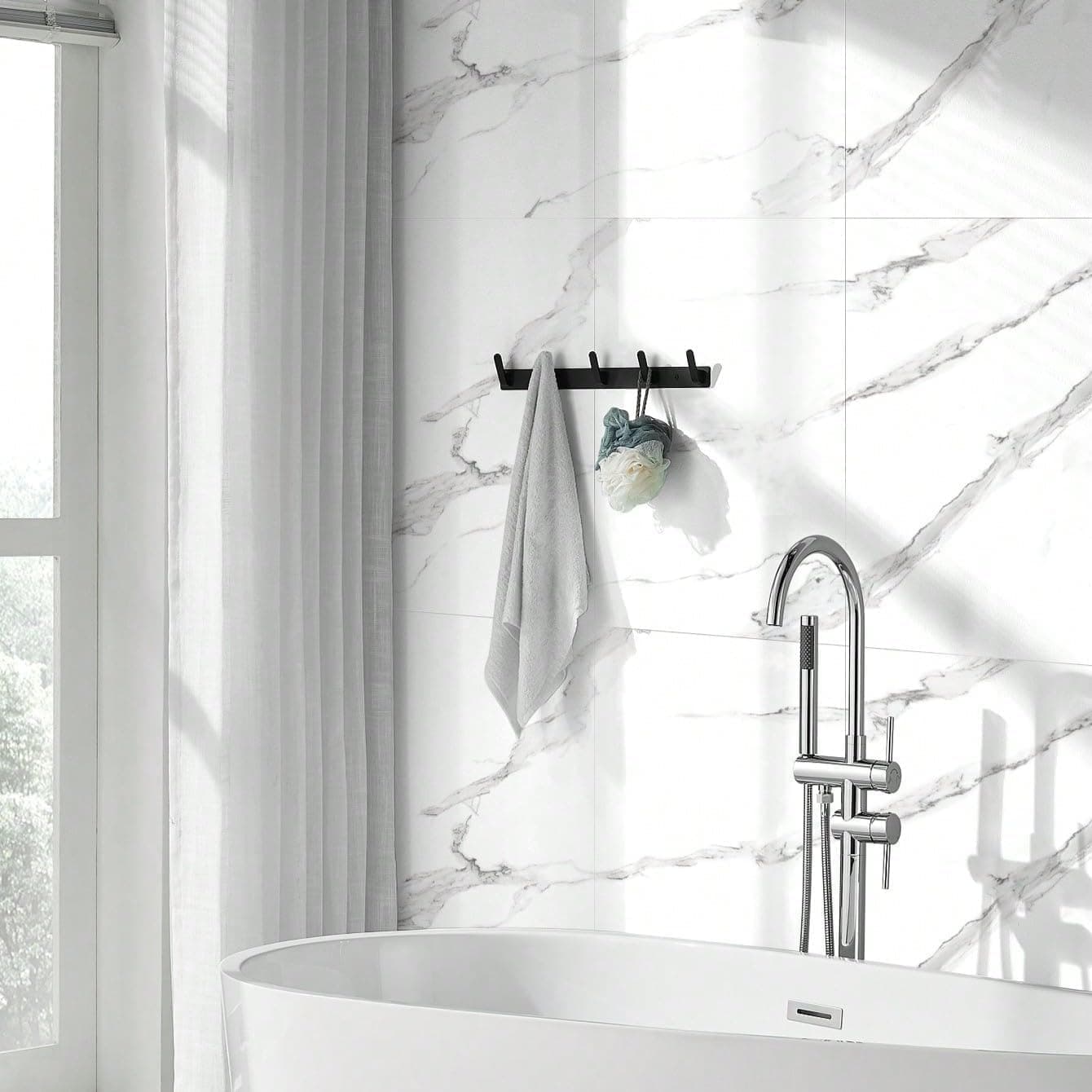 Marble Peel and Stick Waterproof Wall Panels, 22 Pcs