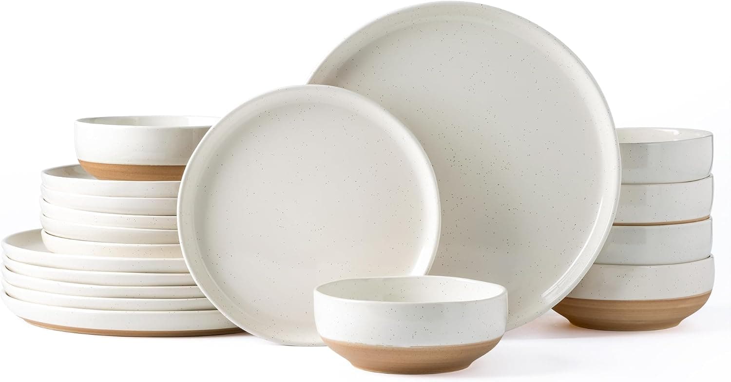 Ceramic Dinnerware Set for 6, 18 Pieces