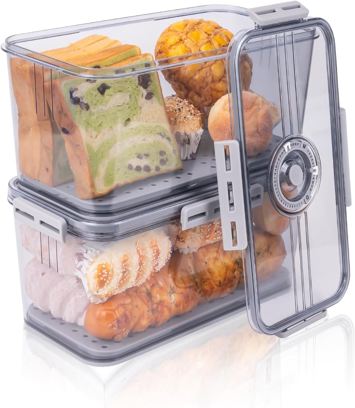Airtight Bread Boxes, 2 Pack