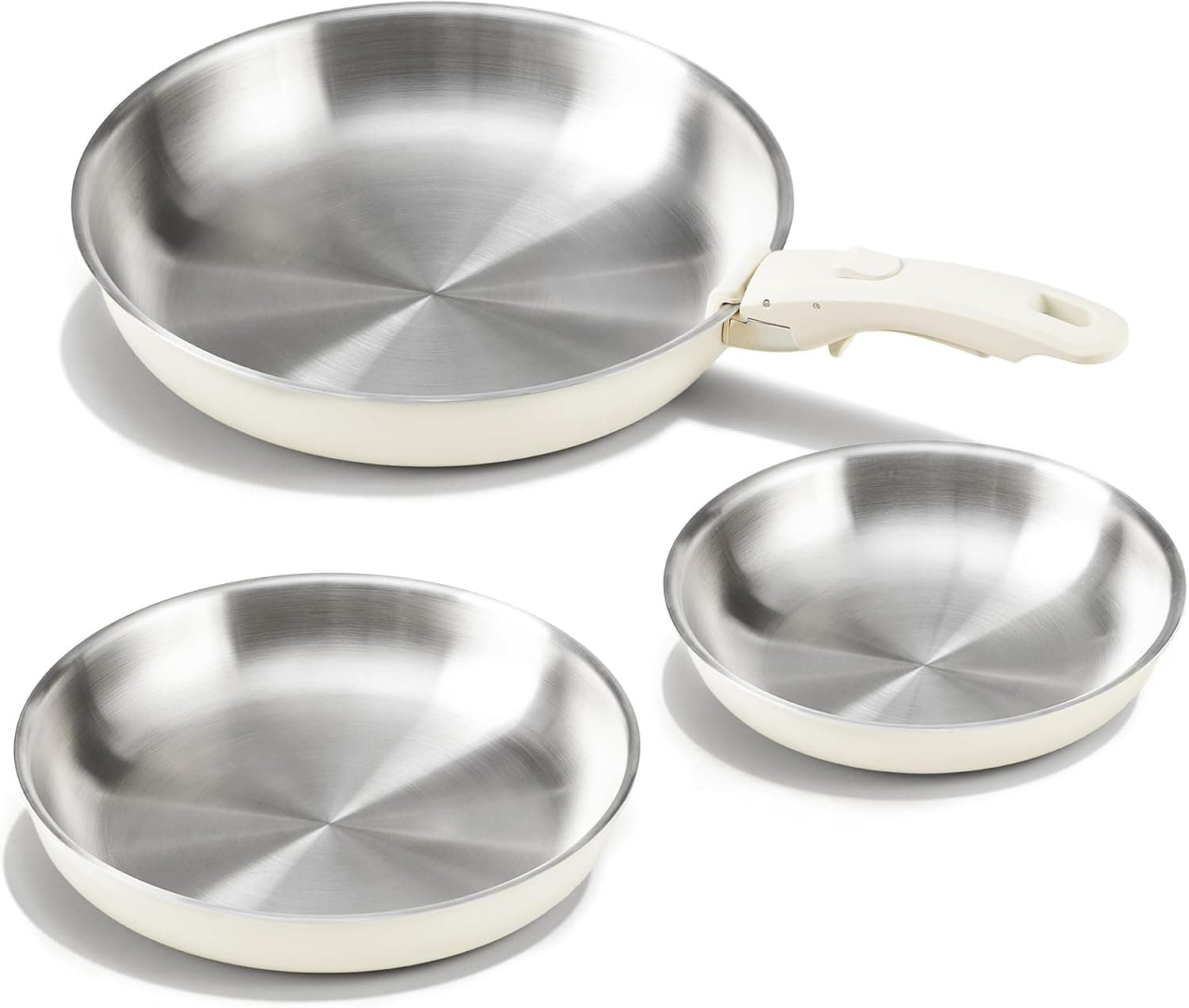 Stainless Steel Frying Pan Set, 8" & 10"