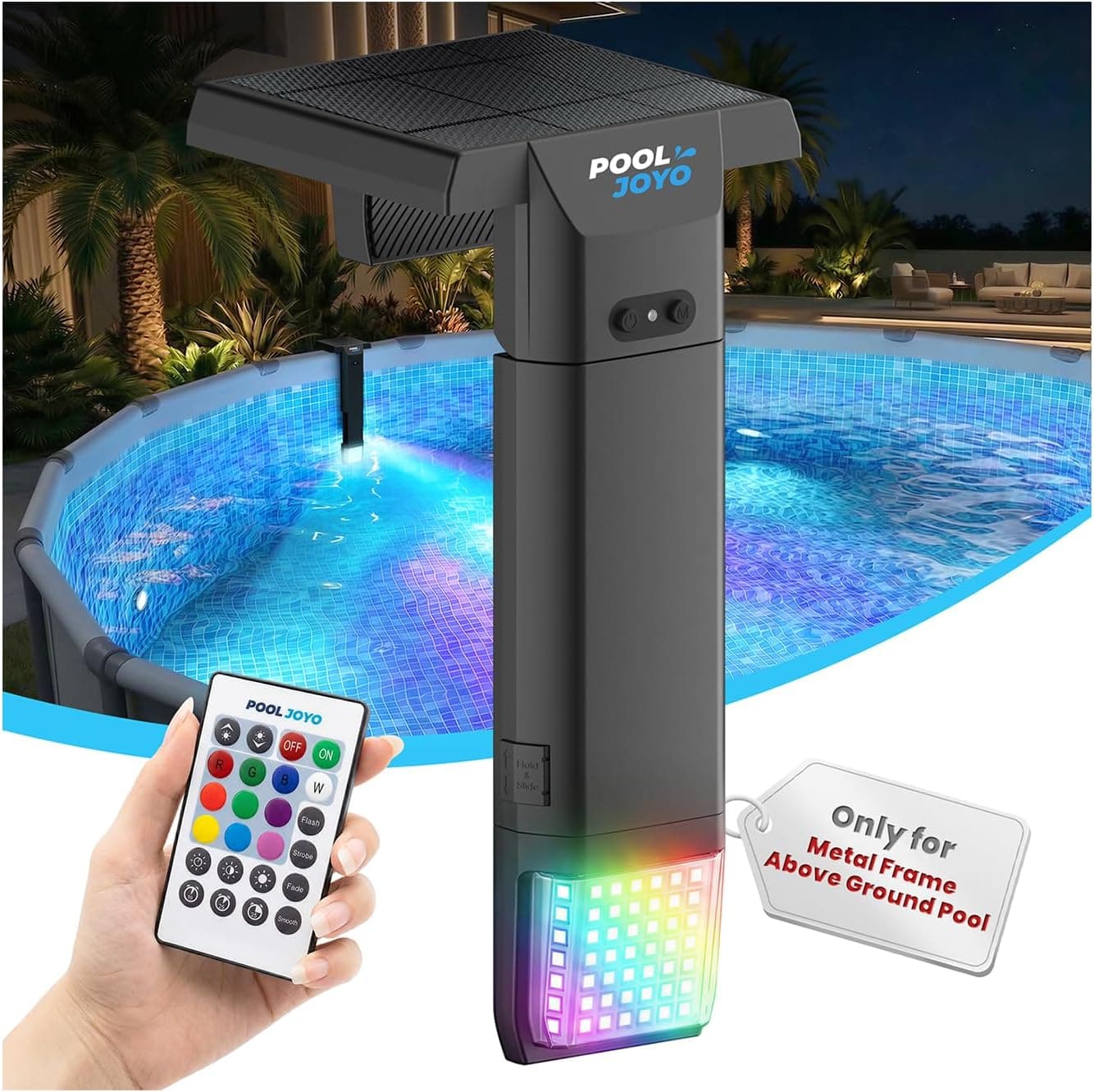 Solar Pool Lights for Metal Frame Above Ground Pools