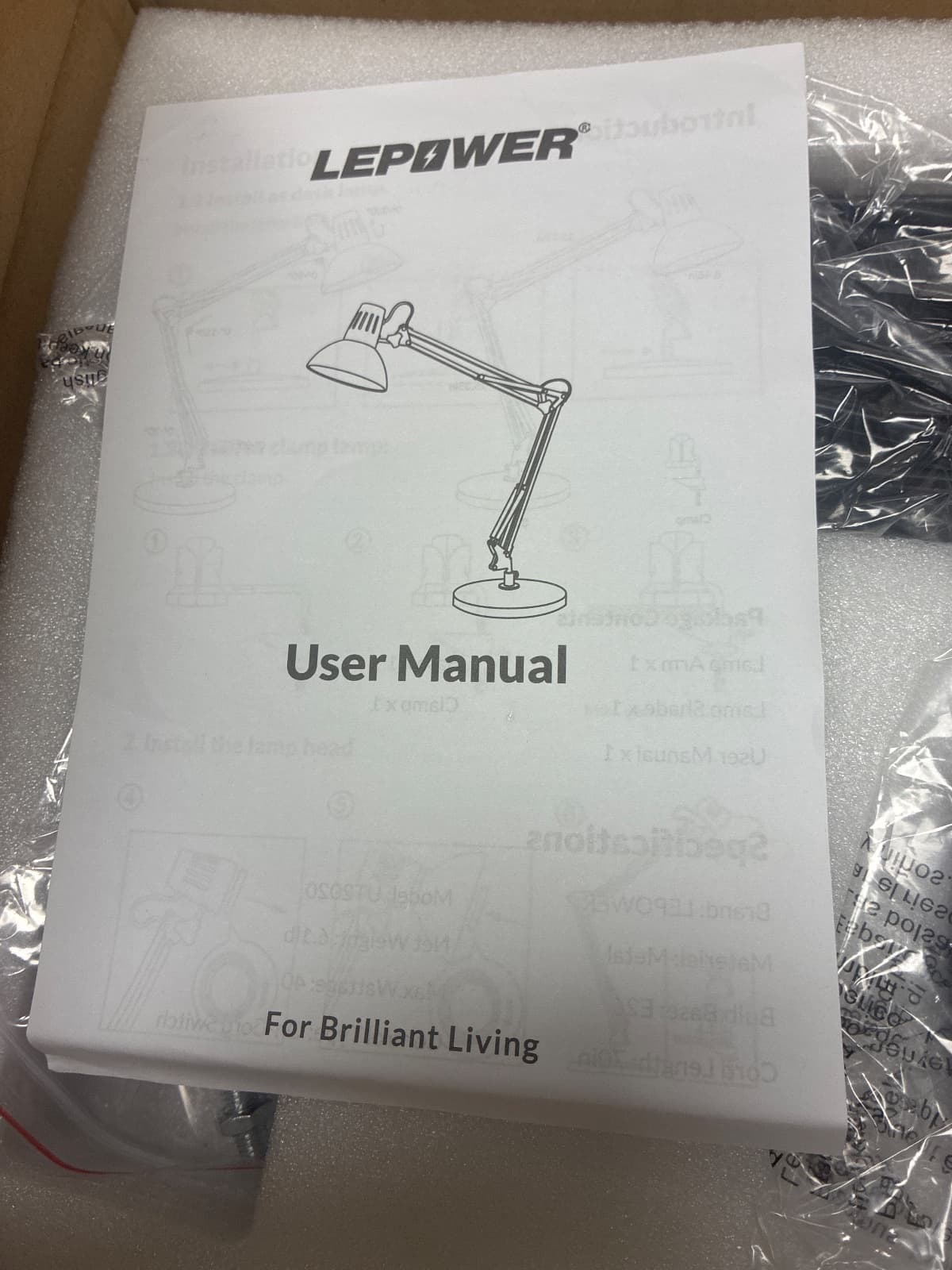 Swing Arm Architect Desk Lamp, Black, Like New