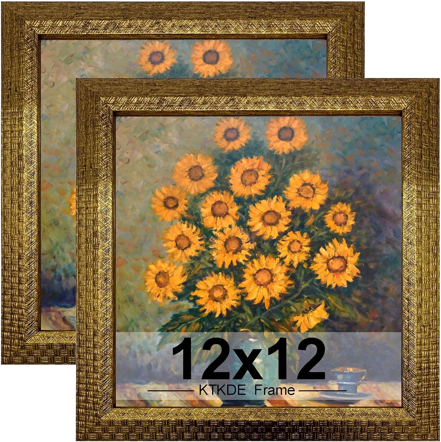 12x12 Picture Frames Set of 2, Gold