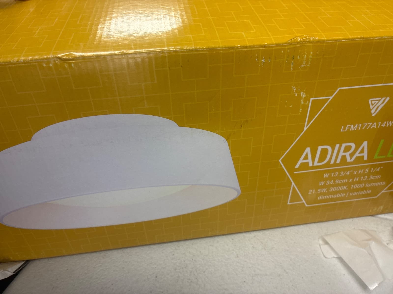 Canarm Adira 14 in LED Flush Mount Ceiling Light, 22W, White